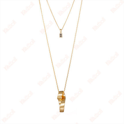 gold necklace cross chain gold plated
